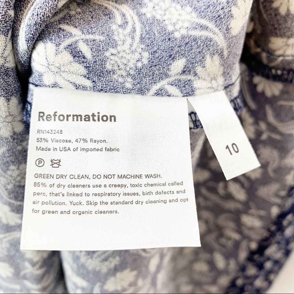 Reformation Blue Moon Dress Monterey Size 10 NWT - Picture 11 of 11